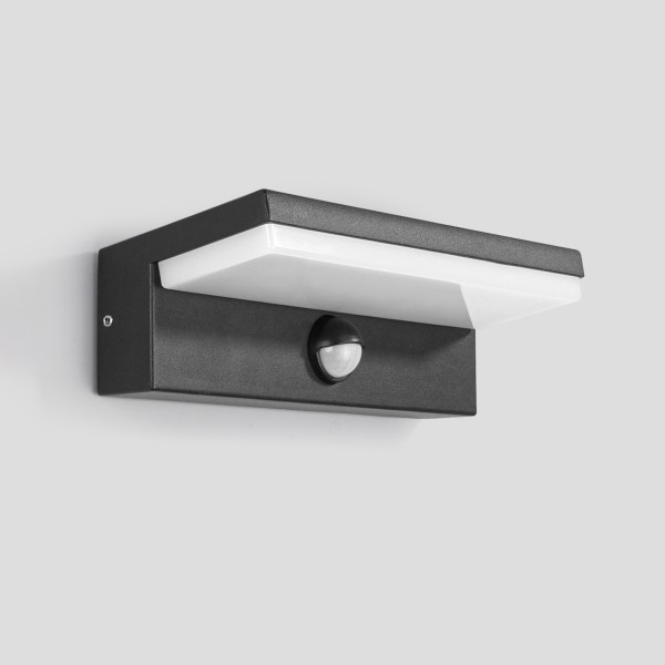 Снимка на Фасадна LED лампа Brio | PIR сензор | IP54 | 9W | 3000K