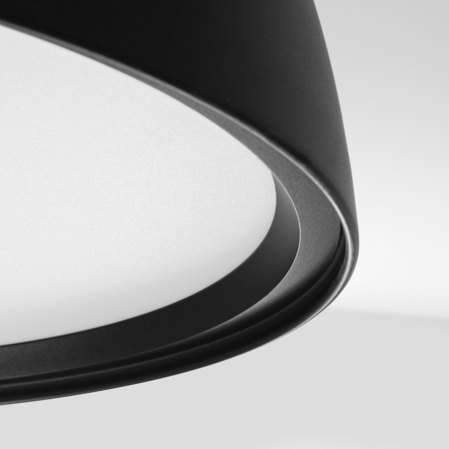 Снимка на Висящ черен куполен LED пендел Enigma (Ø450/Ø600) - Висящи лампи