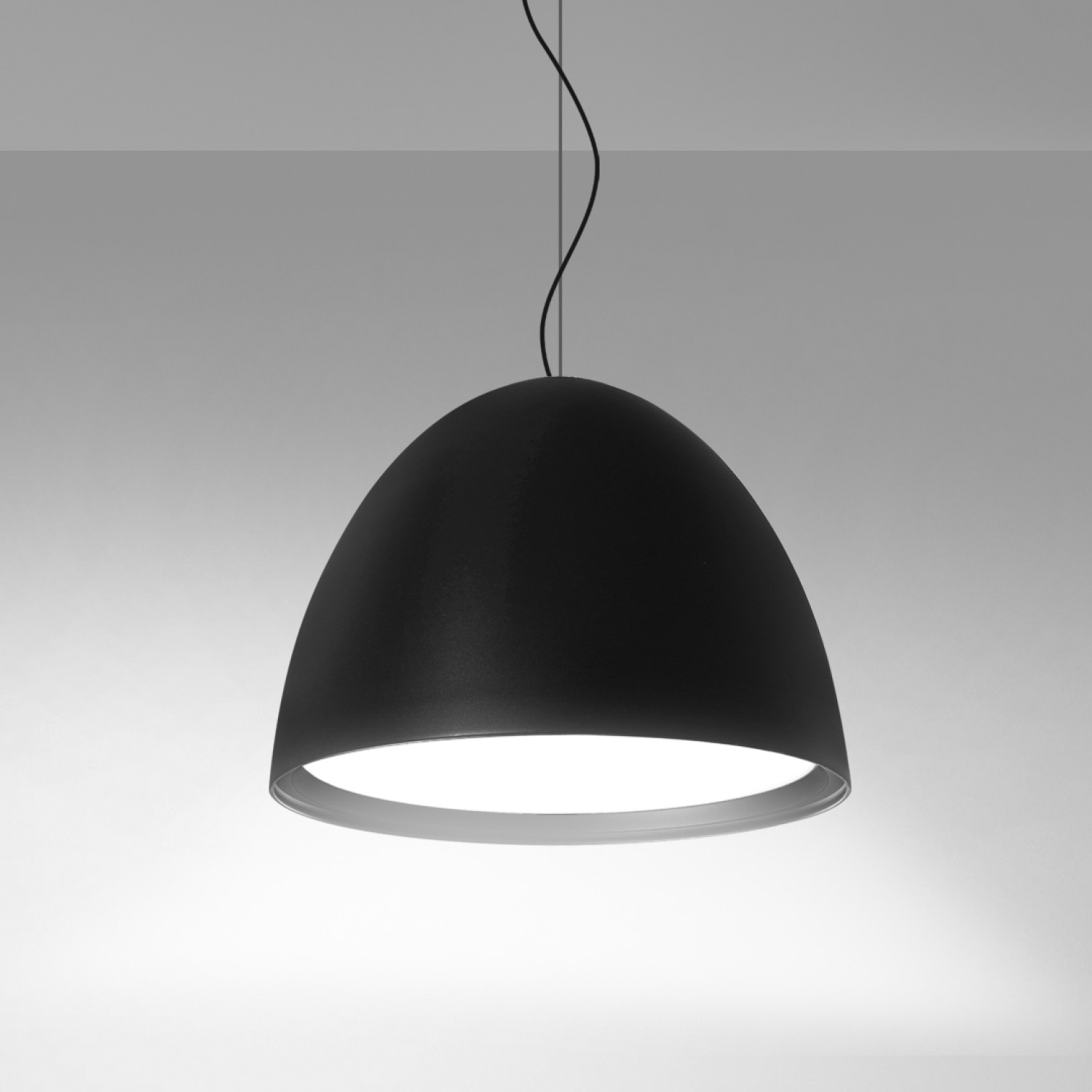 Снимка на Висящ черен куполен LED пендел Enigma (Ø450/Ø600) - Висящи лампи