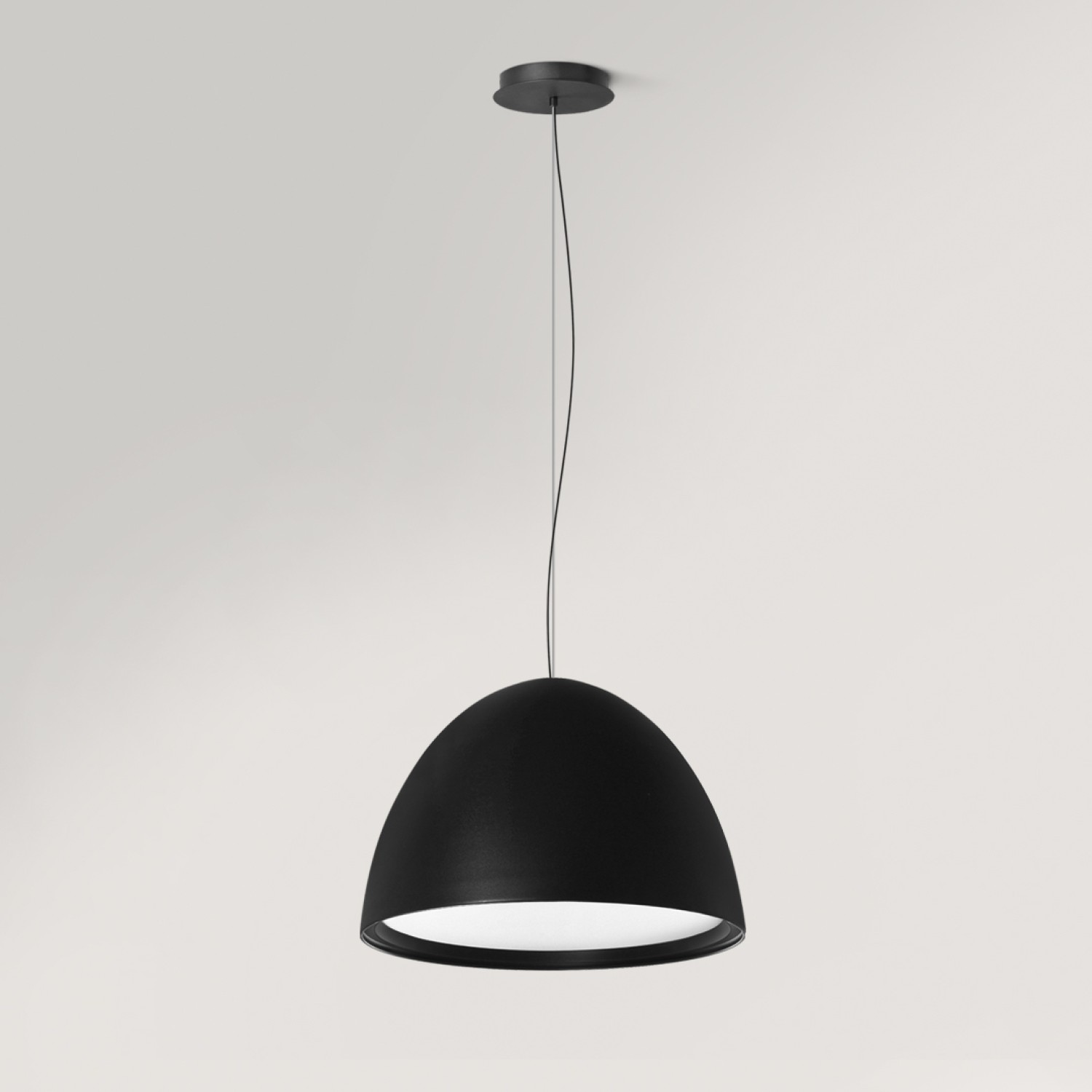 Снимка на Висящ черен куполен LED пендел Enigma (Ø450/Ø600) - Висящи лампи