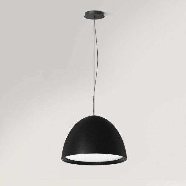 Снимка на Висящ черен куполен LED пендел Enigma (Ø450/Ø600) - Висящи лампи