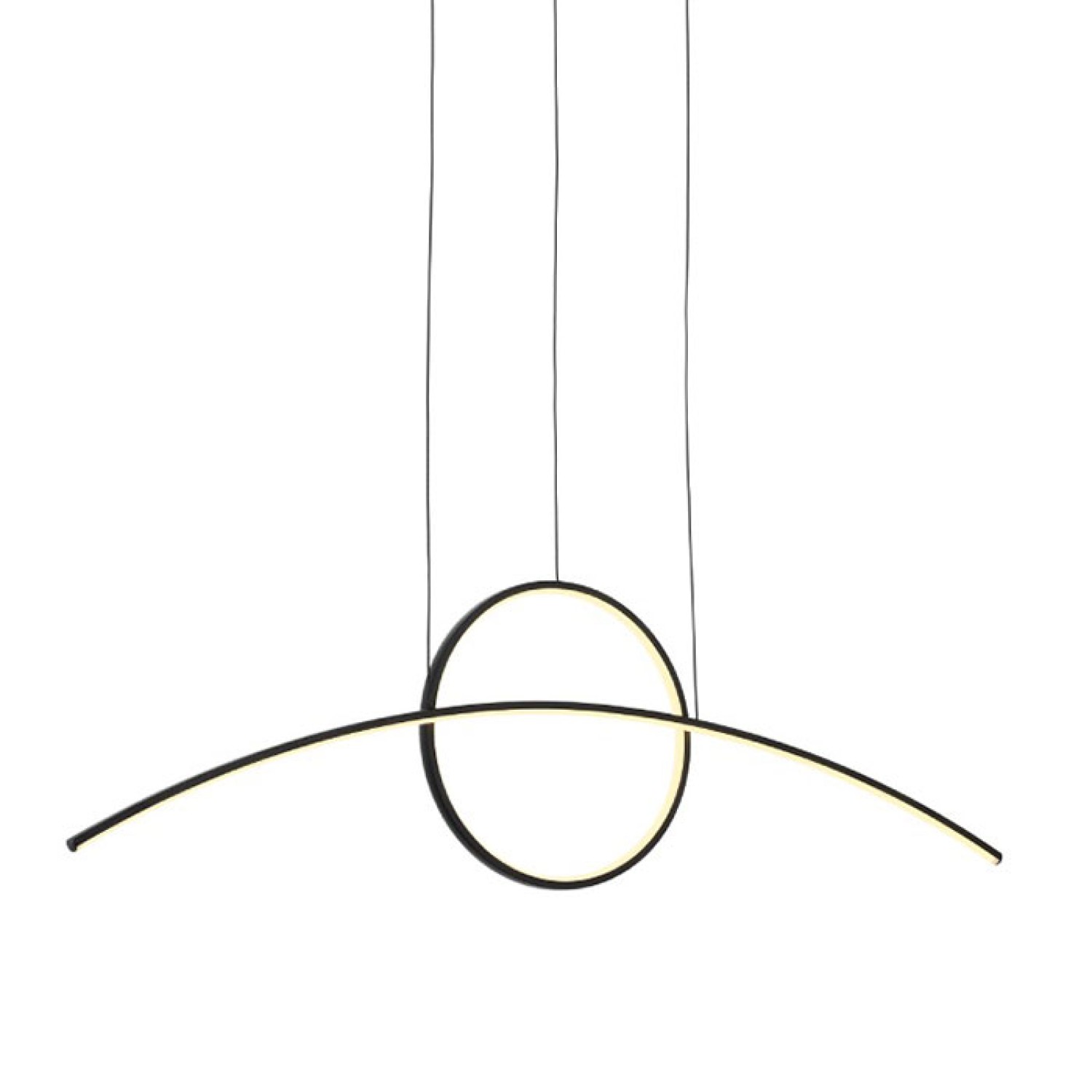 Снимка на Висящ LED полилей с кръгла и дъговидна форма Carina Rainbow (90 см) - Висящи лампи