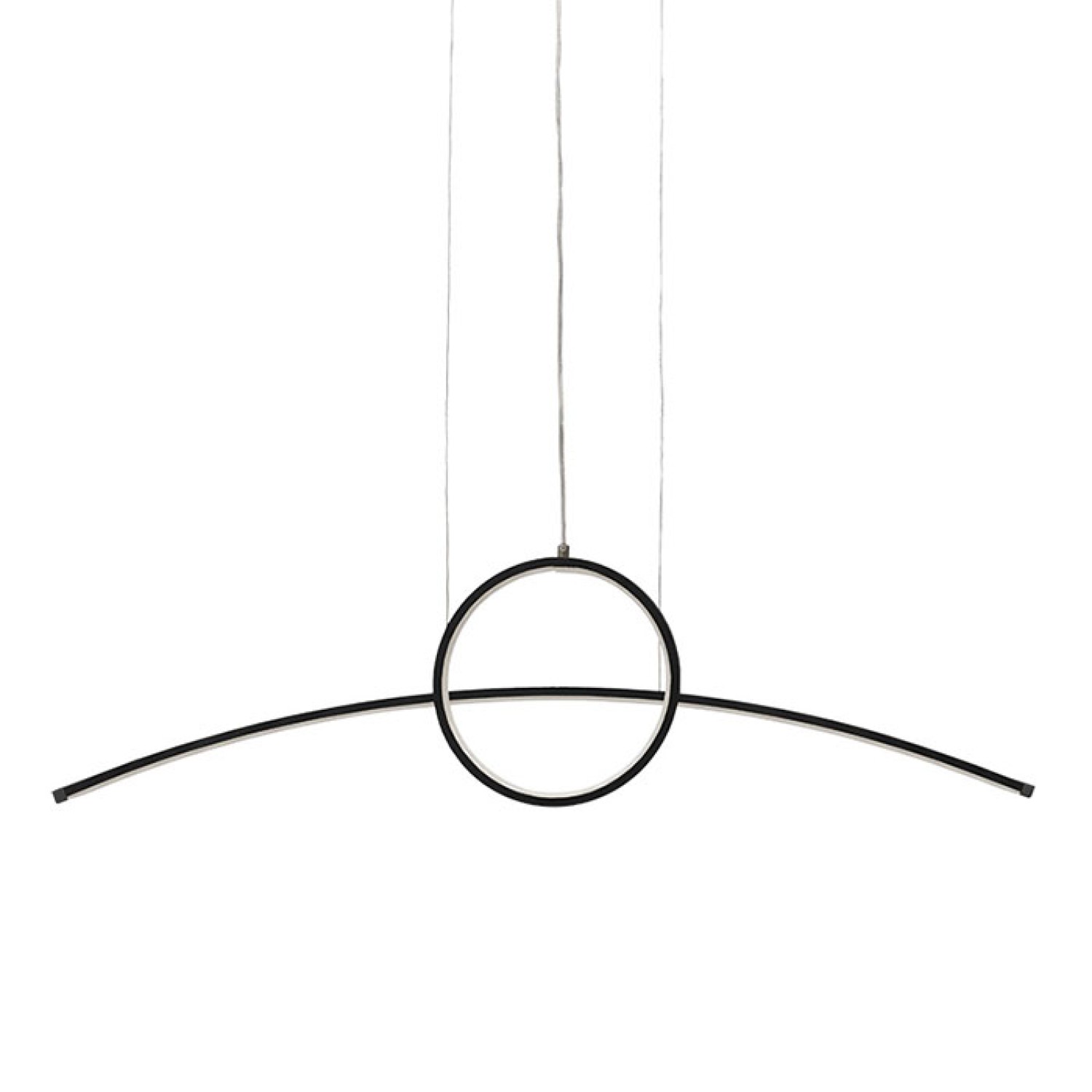 Снимка на Висящ LED полилей с кръгла и дъговидна форма Carina Rainbow (90 см) - Висящи лампи