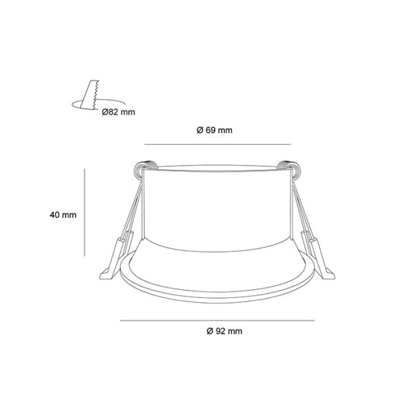 Снимка на Луна за вграждане Rita RD | GU10 | IP20