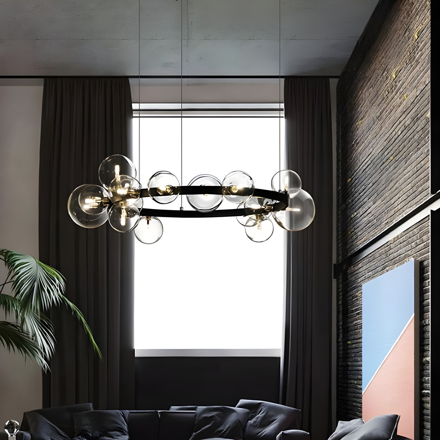 Снимка на Висящ полилей с 24 стъклени сфери G9 - Carina Circle 24 -