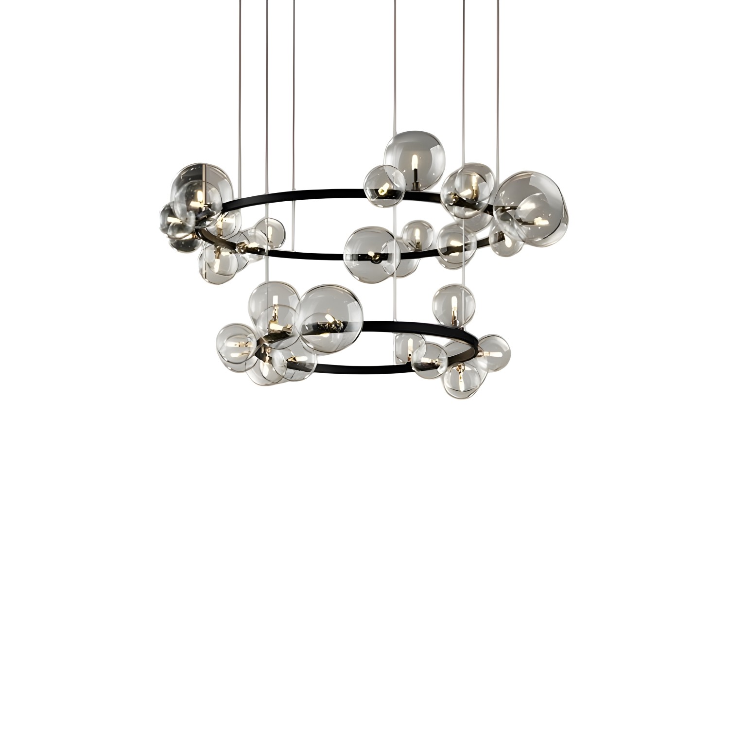 Снимка на Висящ полилей с 24 стъклени сфери G9 - Carina Circle 24 -
