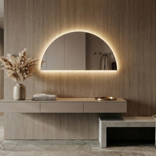 Снимка на LED огледало Arch 80×120cm | D-образно | Полусфера | Anti Fog | Touch Control