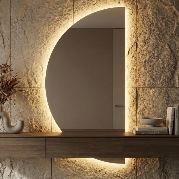 Снимка на LED огледало Arch 80×120cm | D-образно | Полусфера | Anti Fog | Touch Control
