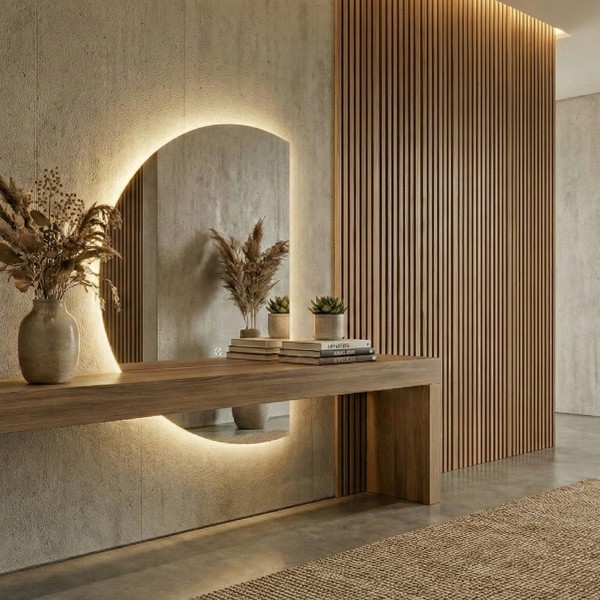 Снимка на LED огледало Arch 80×120cm | D-образно | Полусфера | Anti Fog | Touch Control