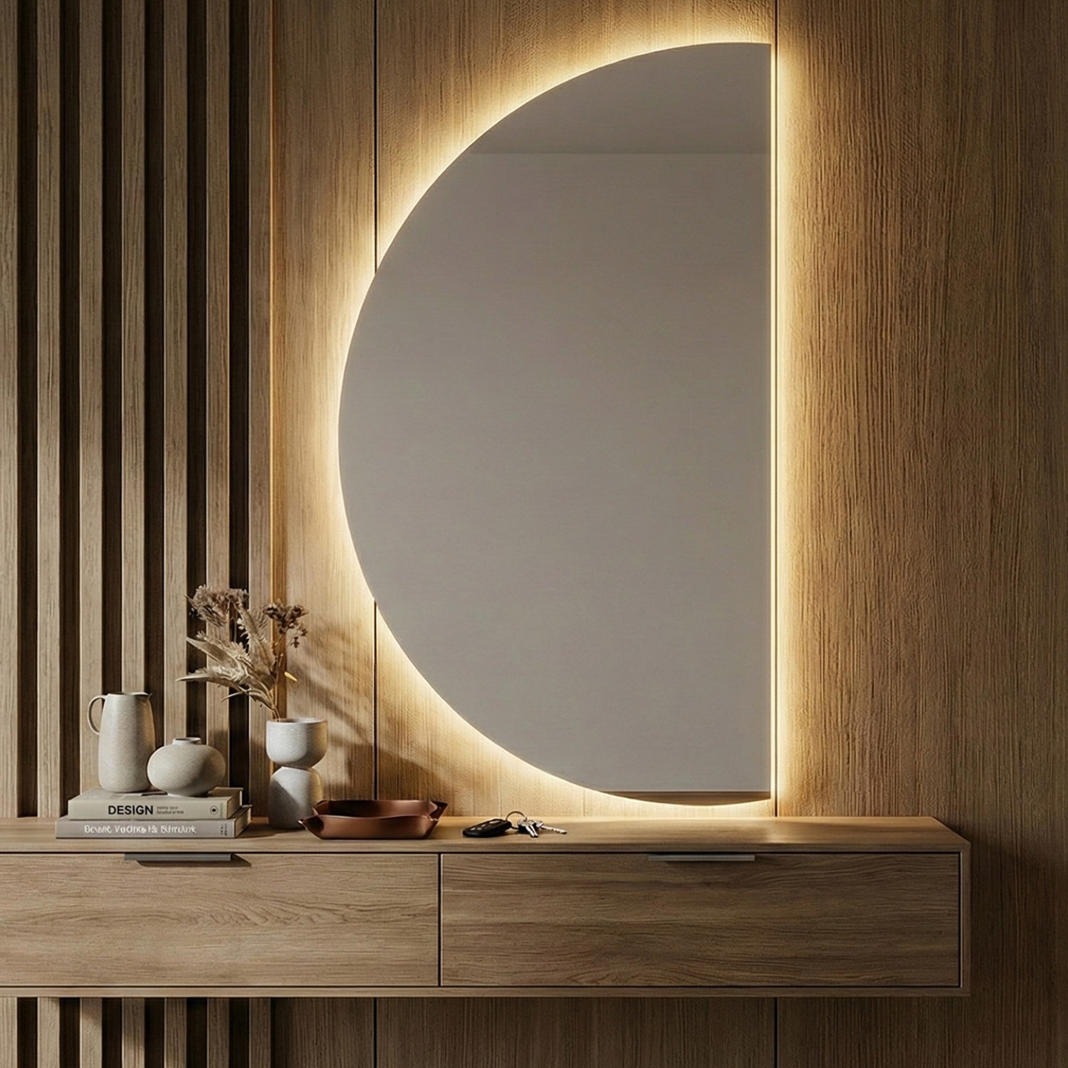 Снимка на LED огледало Arch 80×120cm | D-образно | Полусфера | Anti Fog | Touch Control
