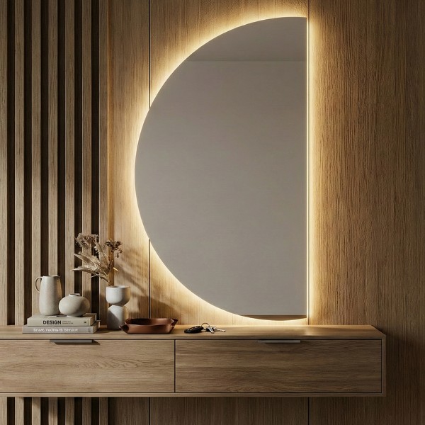 Снимка на LED огледало Arch 80×120cm | D-образно | Полусфера | Anti Fog | Touch Control