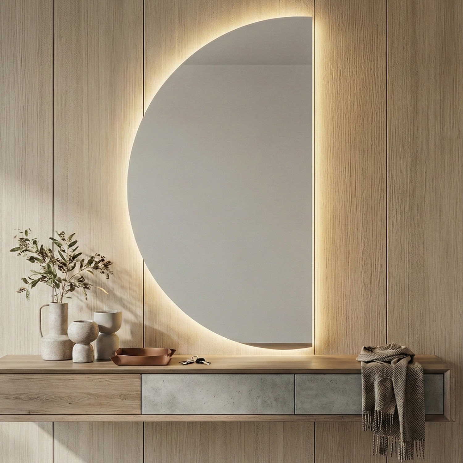 Снимка на LED огледало Arch 80×120cm | D-образно | Полусфера | Anti Fog | Touch Control