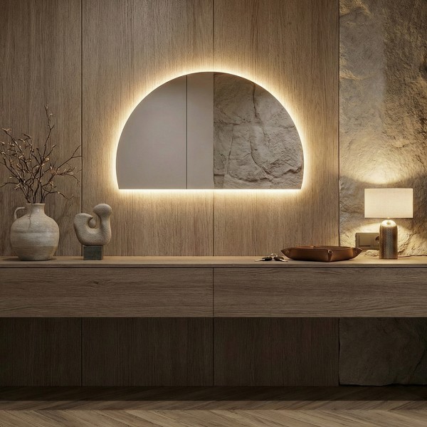 Снимка на LED огледало Arch 80×120cm | D-образно | Полусфера | Anti Fog | Touch Control