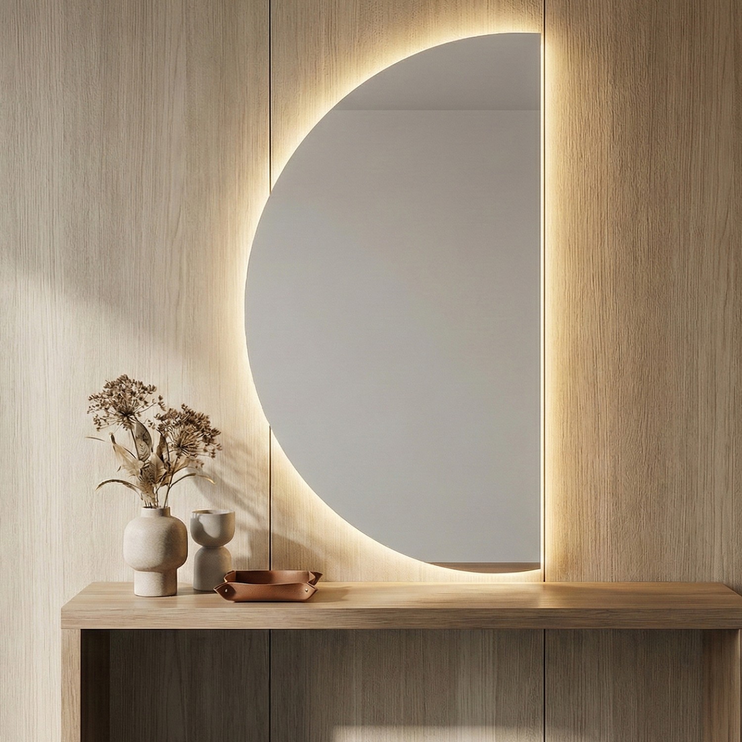Снимка на LED огледало Arch 80×120cm | D-образно | Полусфера | Anti Fog | Touch Control