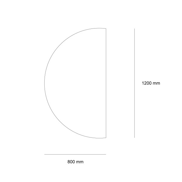 Снимка на LED огледало Arch 80×120cm | D-образно | Полусфера | Anti Fog | Touch Control