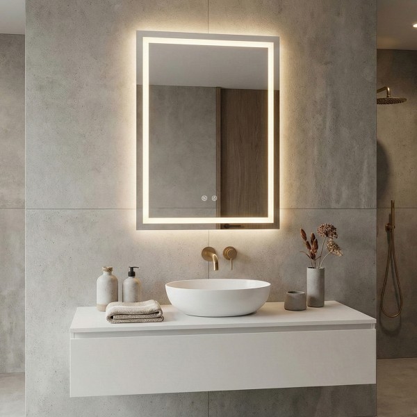Снимка на LED огледало Box Lux 60×80cm | Правоъгълно | Anti Fog | Touch Control