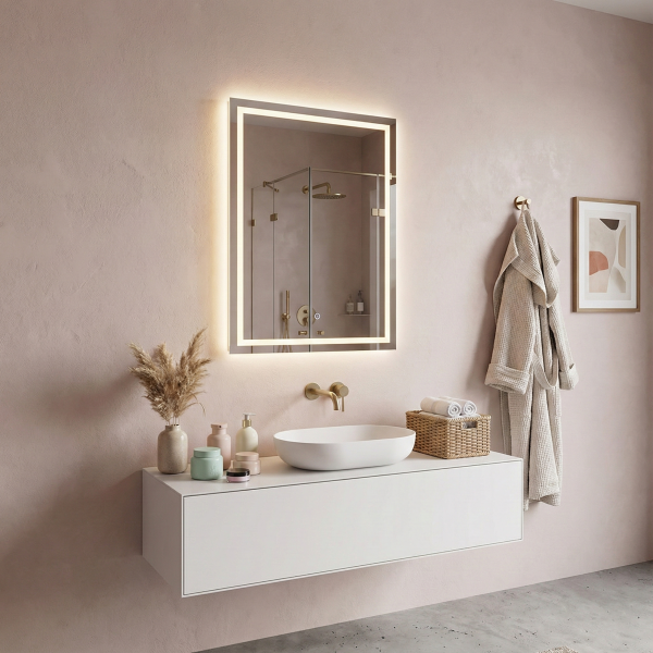 Снимка на LED огледало Box 60×80cm | Правоъгълно | Anti Fog | Touch Control