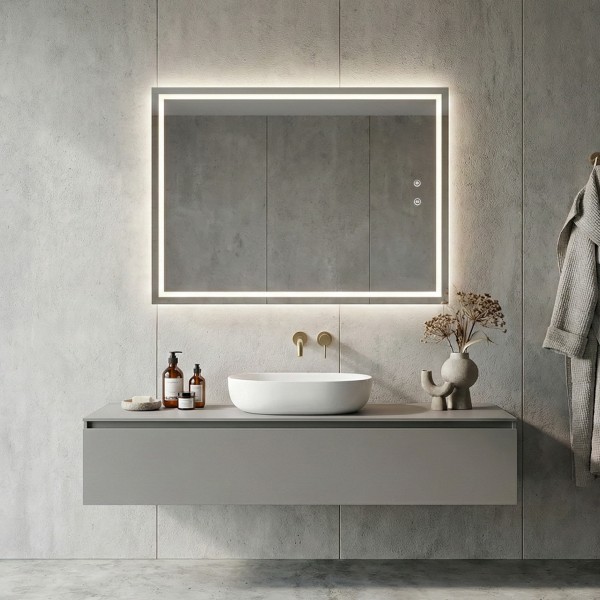 LED Mirror Box 60×80cm | Rectangular | Anti-Fog | Touch Control