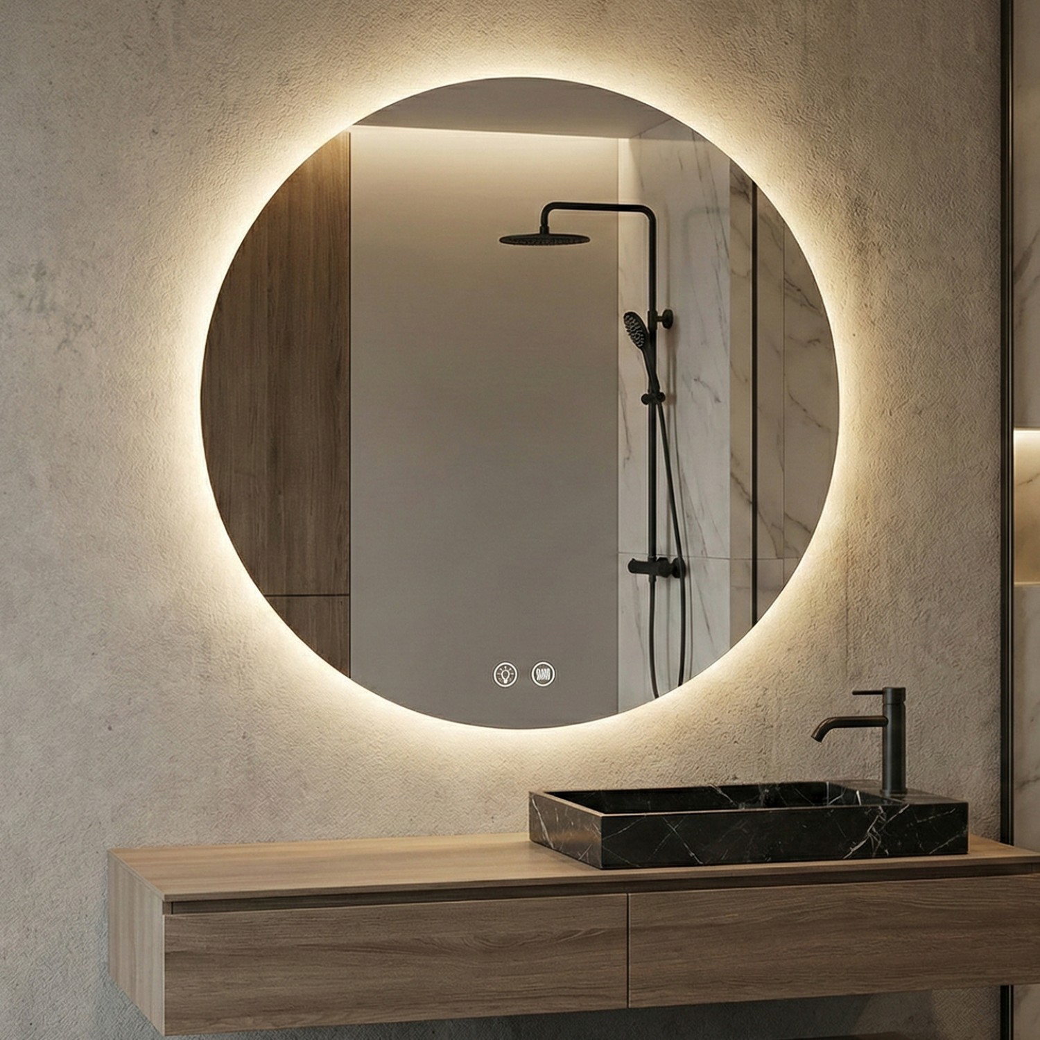 Снимка на Кръгло LED огледало Circle 60cm | Anti Fog | Touch Control | IP44