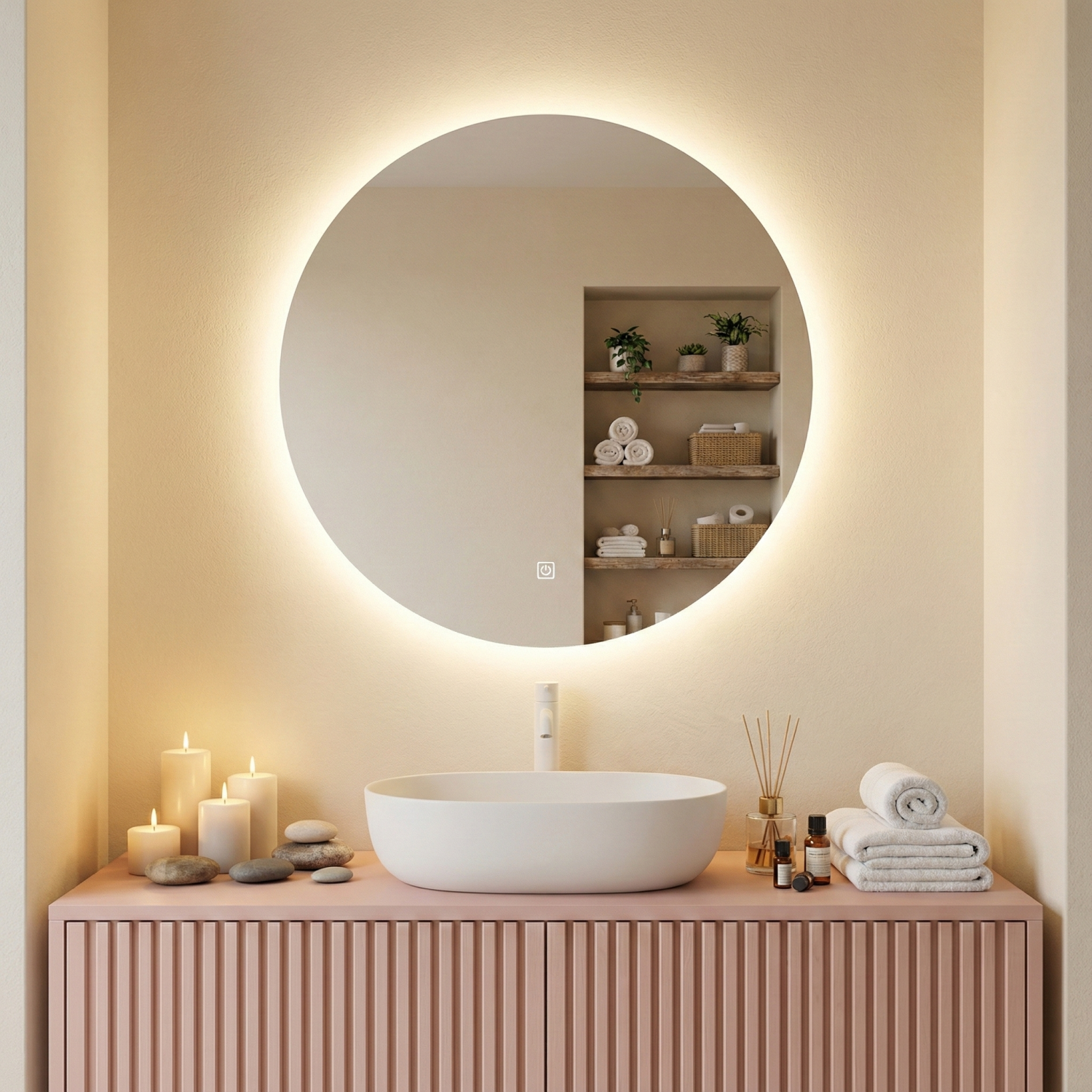 Снимка на Кръгло LED огледало Circle 60cm | Anti Fog | Touch Control | IP44