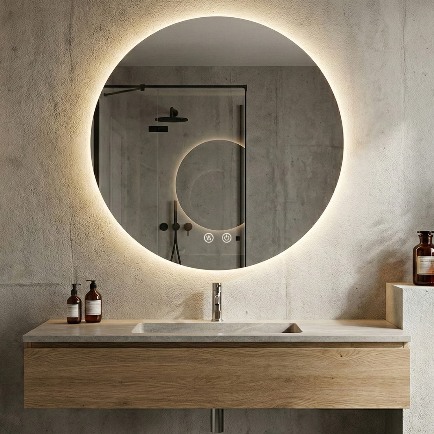 Снимка на Кръгло LED огледало Circle 60cm | Anti Fog | Touch Control | IP54