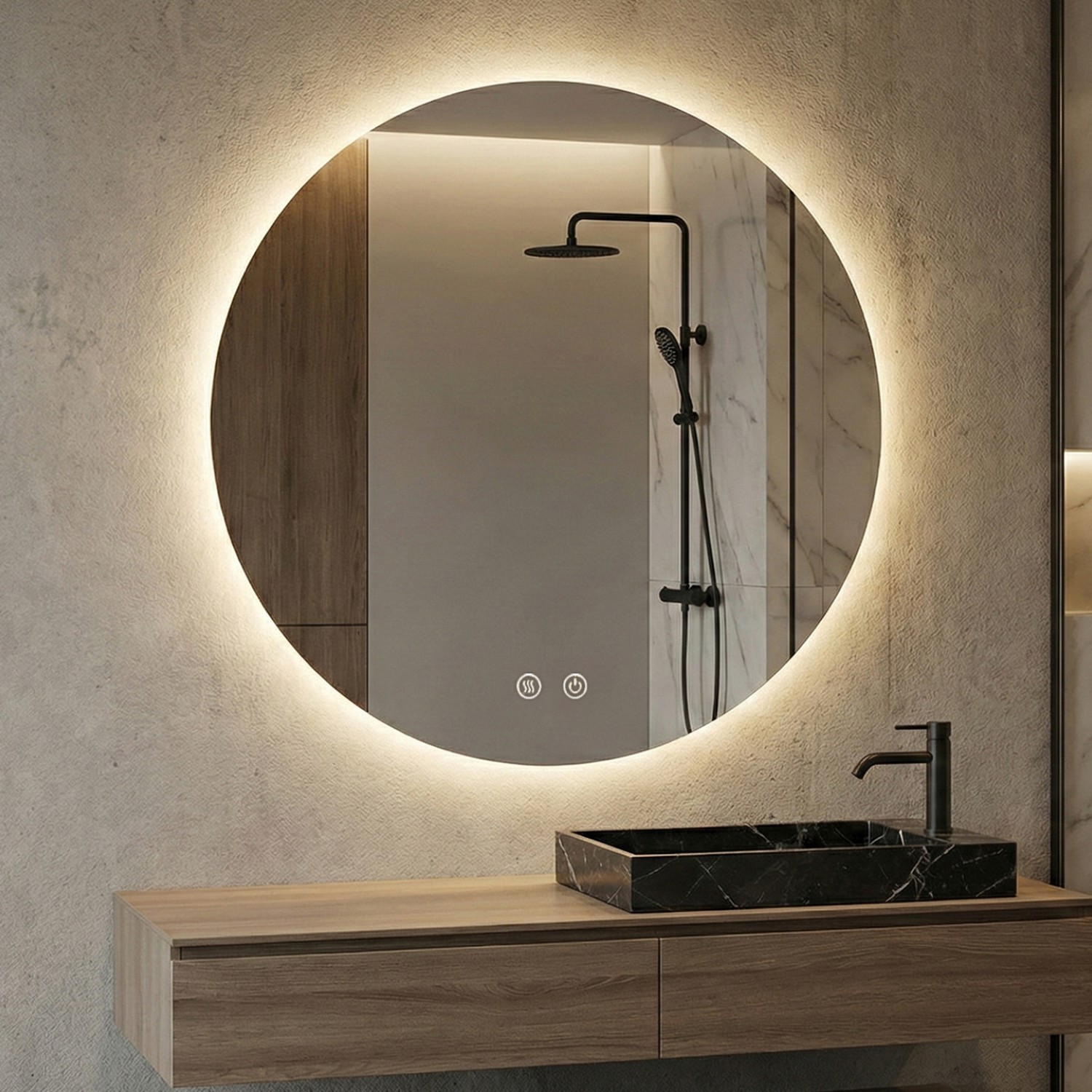 Снимка на Кръгло LED огледало Circle 60cm | Anti Fog | Touch Control | IP54