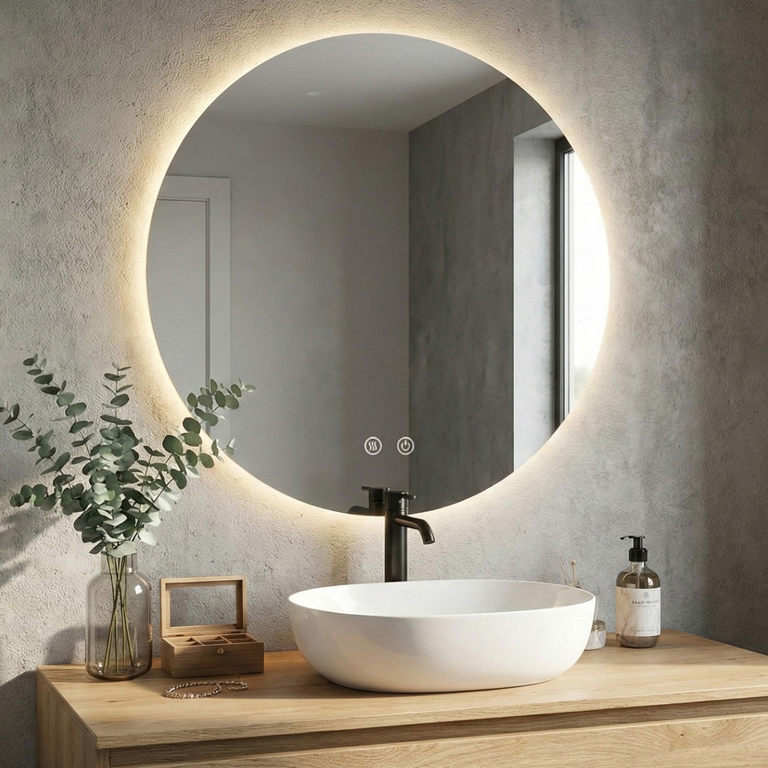Снимка на Кръгло LED огледало Circle 60cm | Anti Fog | Touch Control | IP54