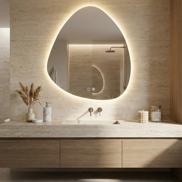 Снимка на LED огледало Drop 60cm | Асиметрична Капка | Anti Fog | Touch Control