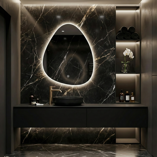 Снимка на LED огледало Drop 60cm | Асиметрична Капка | Anti Fog | Touch Control