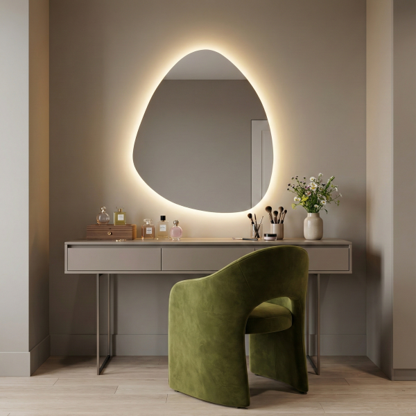 Снимка на LED огледало Drop 60cm | Асиметрична Капка | Anti Fog | Touch Control