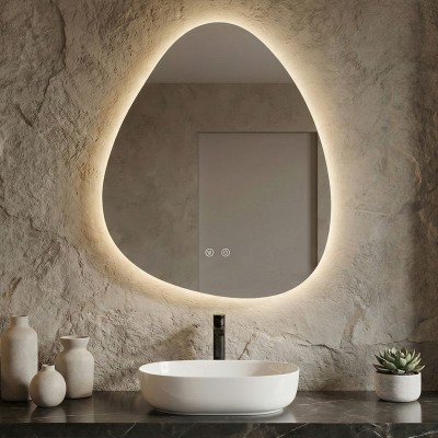 LED-Spiegel Drop 60x80cm | Asymmetrische Tropfenform | Anti-Beschlag | Touch-Steuerung LED-Spiegel Drop 60x80cm | Asymmetrische Tropfenform | Anti-Beschlag | Touch-Steuerung