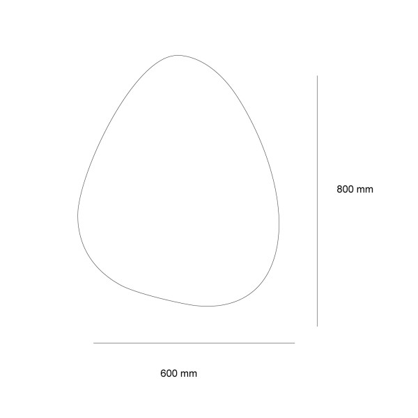 Снимка на LED огледало Drop 60cm | Асиметрична Капка | Anti Fog | Touch Control