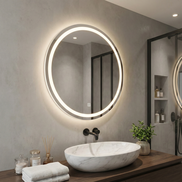 Снимка на LED огледало Sun 70cm | Двоен пръстен | Anti Fog | Touch Control | IP44