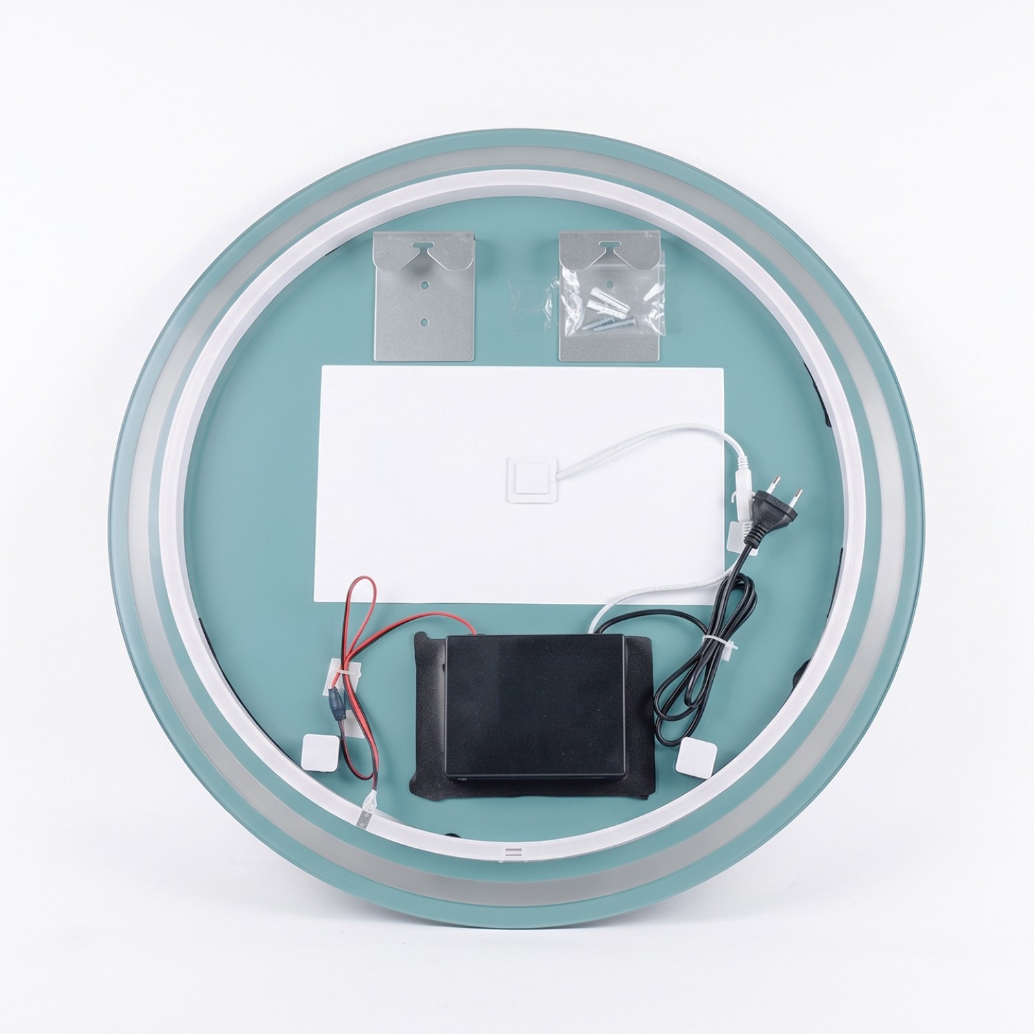 Детайлно изображение на LED Mirror Sun 60cm | Double Light Ring | Anti-Fog | Touch Control | IP54 Снимка на LED Mirror Sun 60cm | Double Light Ring | Anti-Fog | Touch Control | IP54