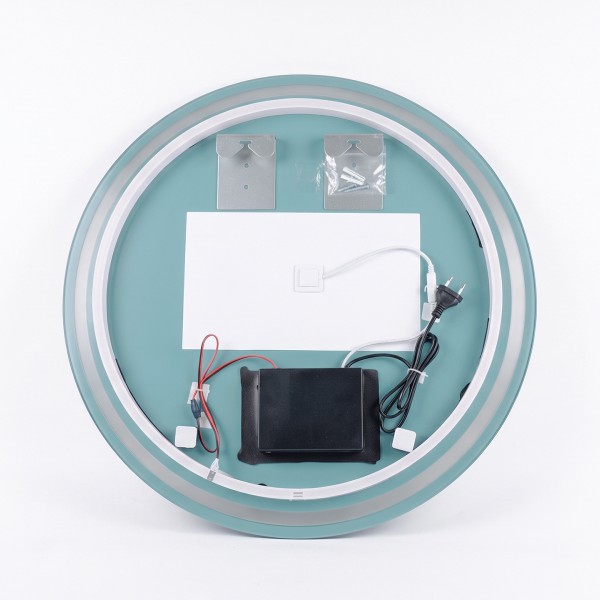 Детайлно изображение на LED Mirror Sun 60cm | Double Light Ring | Anti-Fog | Touch Control | IP54 Снимка на LED Mirror Sun 60cm | Double Light Ring | Anti-Fog | Touch Control | IP54