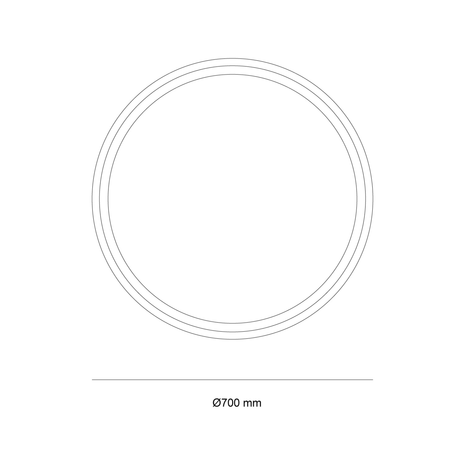 Снимка на LED огледало Sun 70cm | Двоен пръстен | Anti Fog | Touch Control | IP44