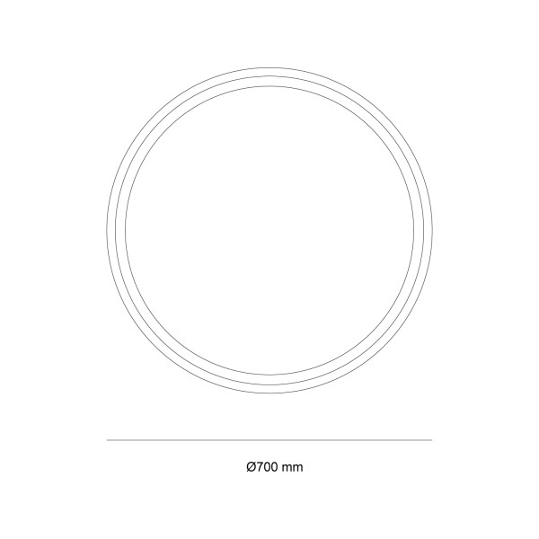 Снимка на LED огледало Sun 70cm | Двоен пръстен | Anti Fog | Touch Control | IP44