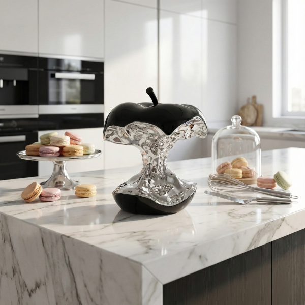 Снимка на Декоративна скулптура на отхапана ябълка Apple | 25 см