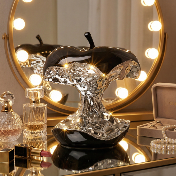 Снимка на Декоративна скулптура на отхапана ябълка Apple | 25 см