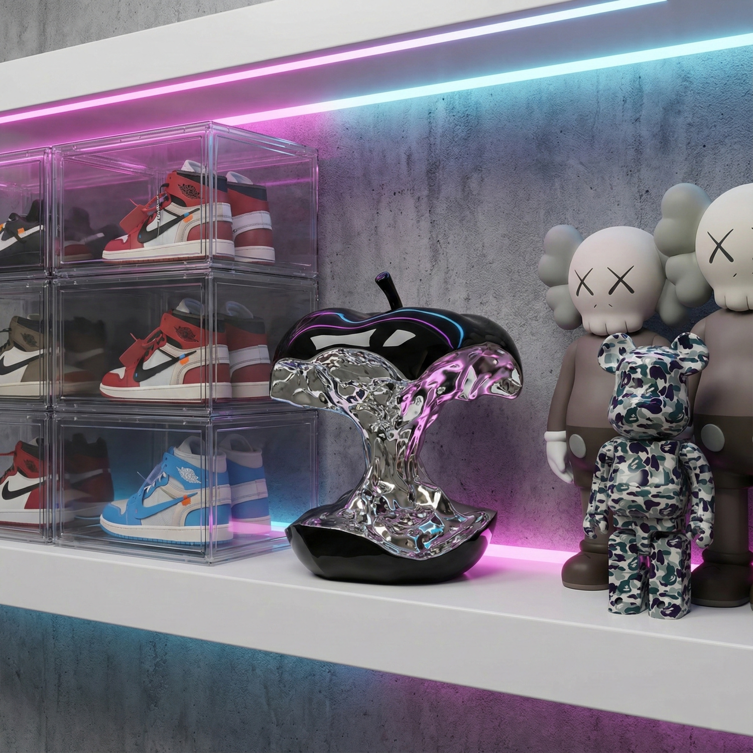 Снимка на Декоративна скулптура на отхапана ябълка Apple | 25 см