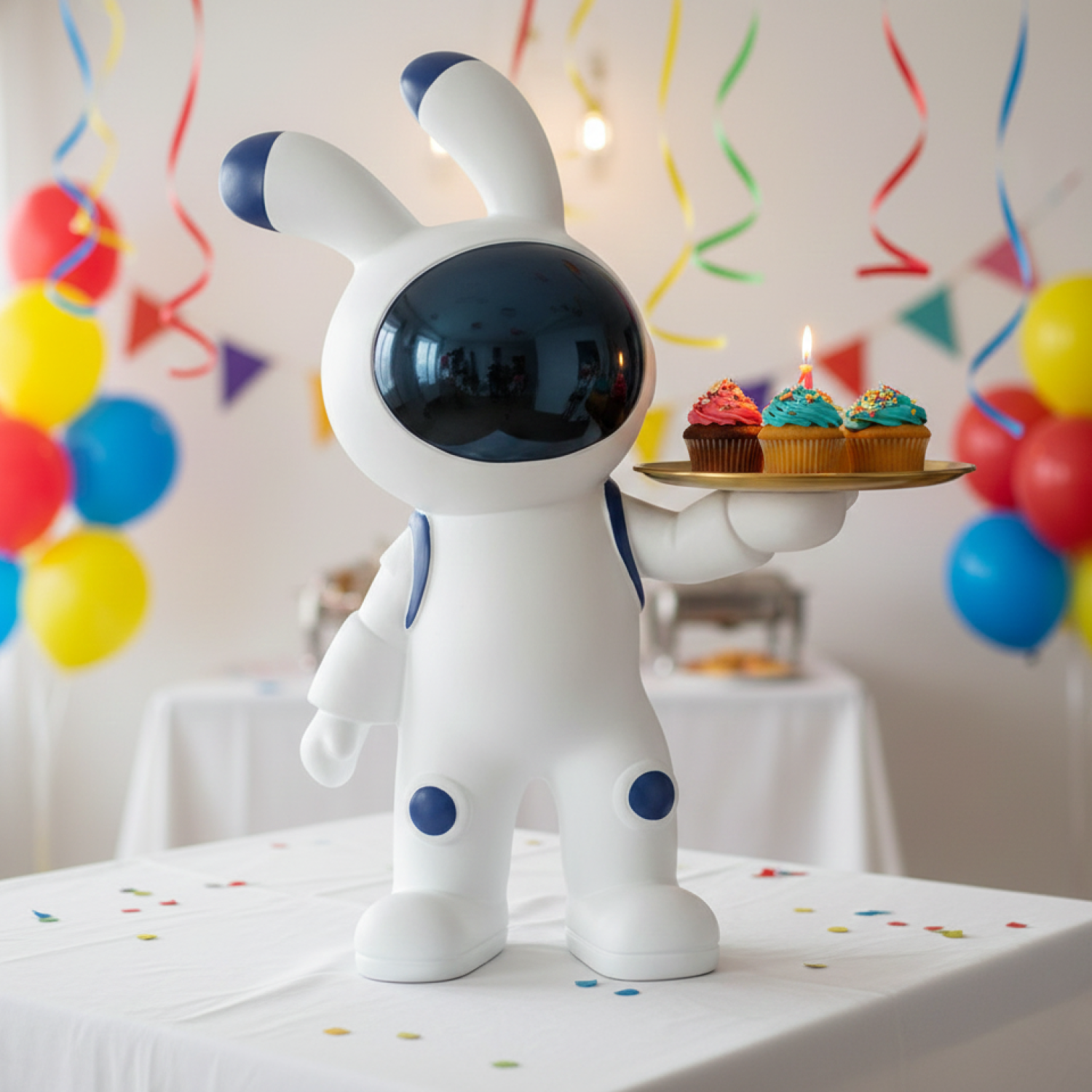 Снимка на Декоративна фигура космонавт със сервизна табла Astronaut | 75 см