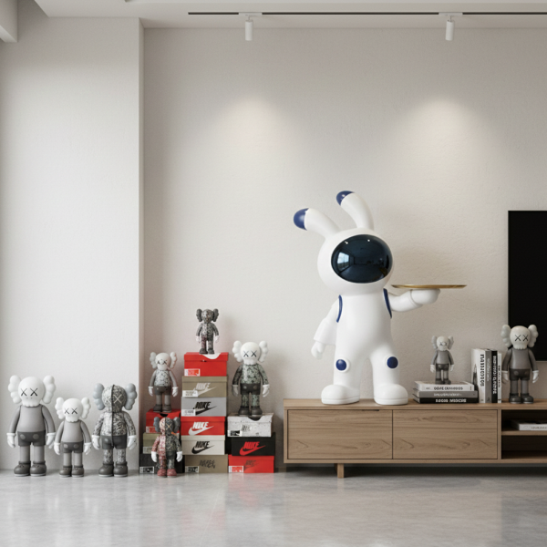 Снимка на Декоративна фигура космонавт със сервизна табла Astronaut | 75 см