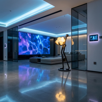 Декоративна настолна лампа Light Keeper | Фигура с облачни сфери | 180cm