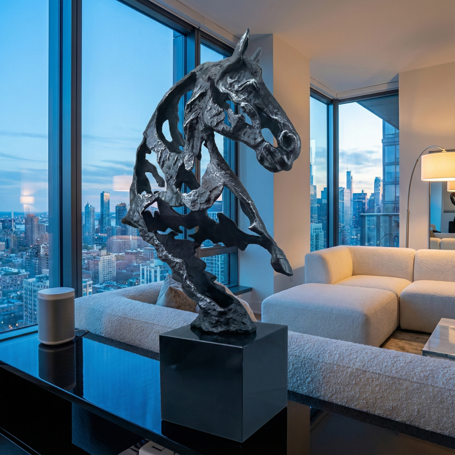 Снимка на Абстрактна скулптура на кон Metal Horse | 82 см | Алуминий