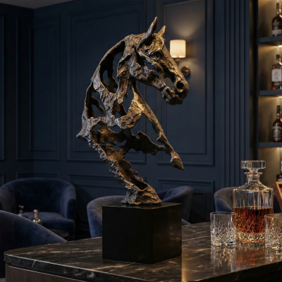 Абстрактна скулптура на кон Metal Horse | 82 см | Алуминий