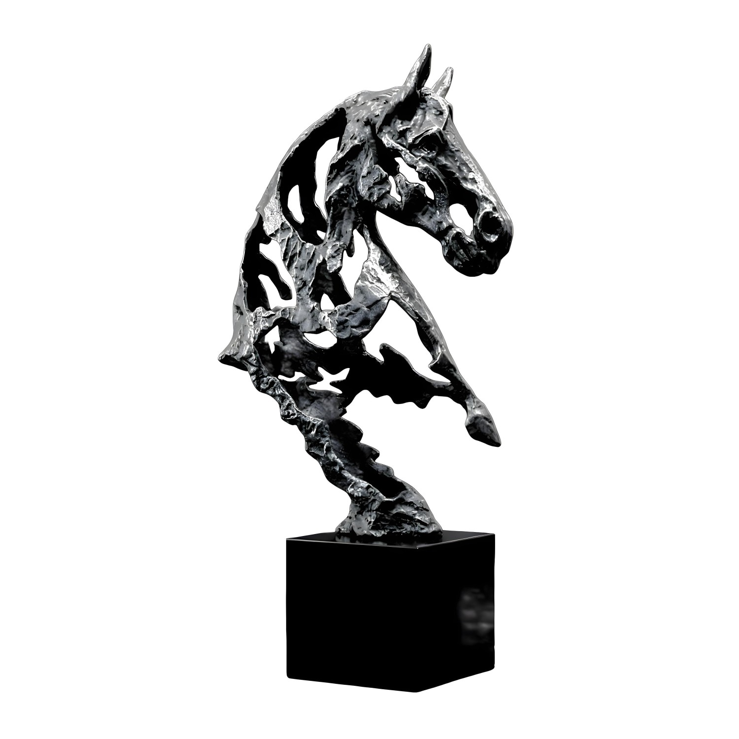 Снимка на Абстрактна скулптура на кон Metal Horse | 82 см | Алуминий