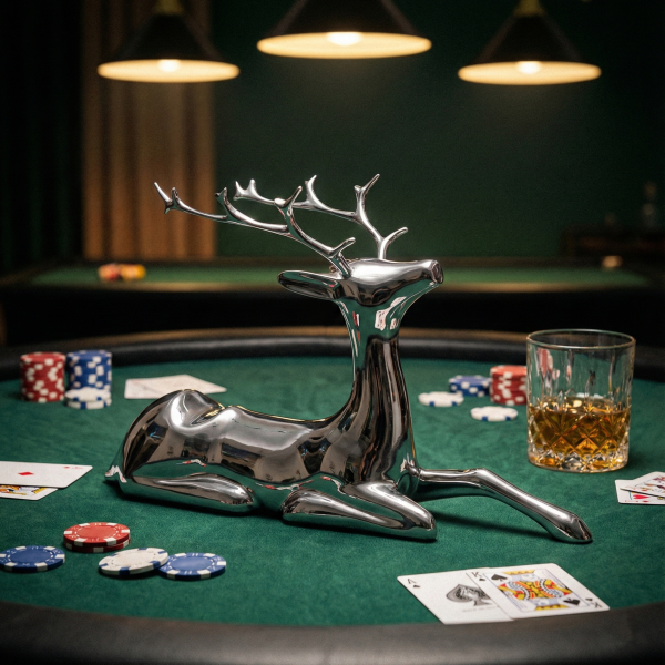 Снимка на Декоративна стойка за вино елен Deer | Огледална | 40cm