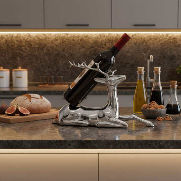 Снимка на Декоративна стойка за вино елен Deer | Огледална | 40cm