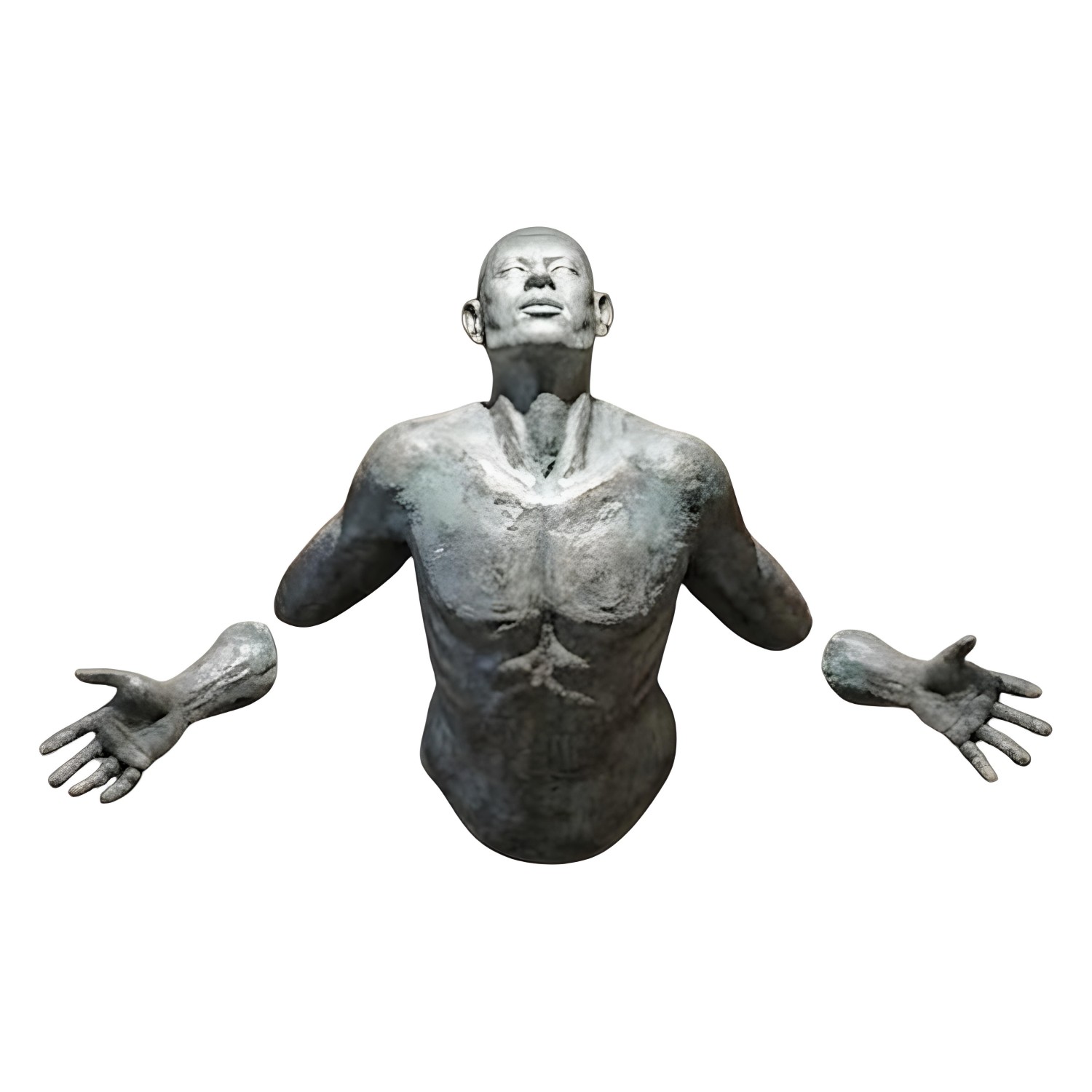 Снимка на Декоративна стенна скулптура Man on the Wall | Мъжки торс | 120cm