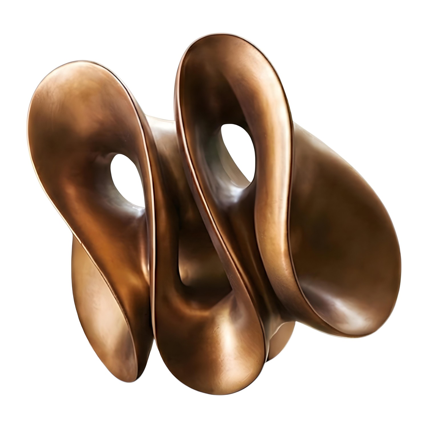 Снимка на Бронзова абстрактна скулптура Shape | Преплетени вълни | 42cm